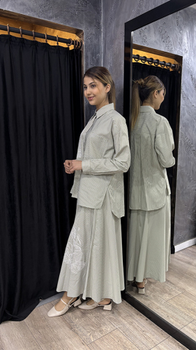 Bey's Design Nakışlı Gömlek YEŞİL - 4