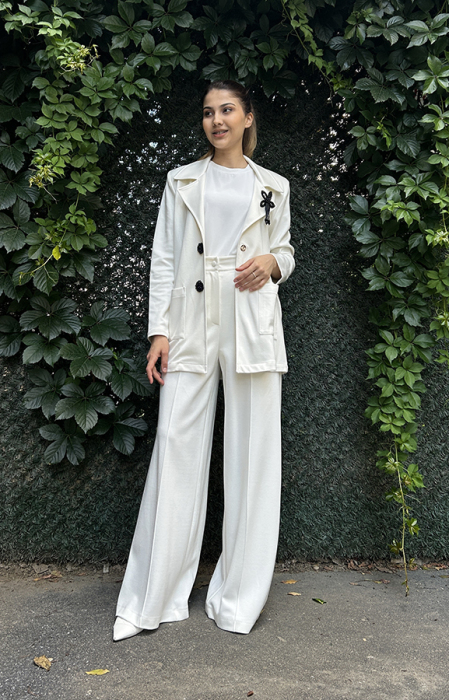 Beys Design Örme Blazer Takım EKRU - 2