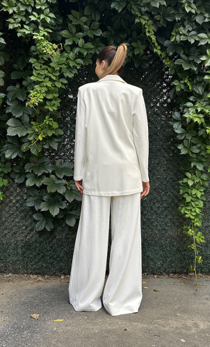 Beys Design Örme Blazer Takım EKRU - 4