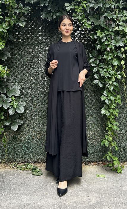 Ceremony Bambu Kısa Kolsuz Tunik SİYAH - 3