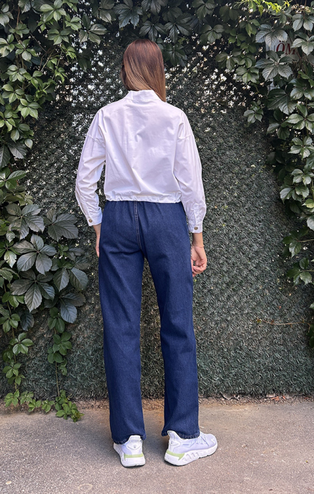 Ceremony Çıtçıtlı Kısa Poplin Ceket EKRU - 4