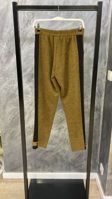 Ceremony Paçası Zımba Detay Kartopu Beli Lastikli Pantolon CAMEL - 2