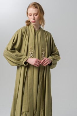 Ceremony Patı İşlemeli Tencel Kaftan - 4