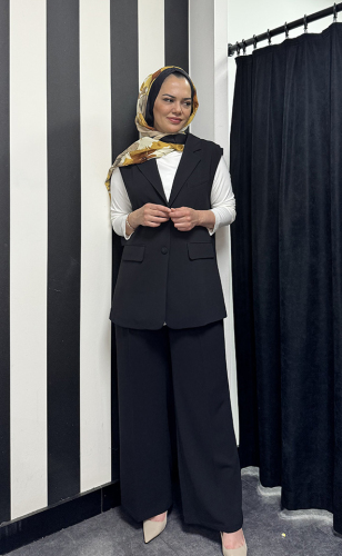 Cloche Colin Yelekli Takım SİYAH - 2