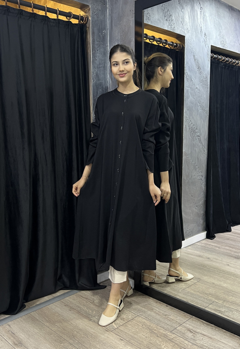 Cloche Navis Uzun Tunik SİYAH - 2