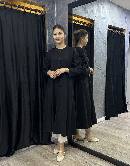 Cloche Navis Uzun Tunik SİYAH - 3