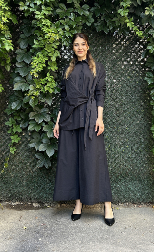 Cloche Oli Bol Pantolon SİYAH - 2