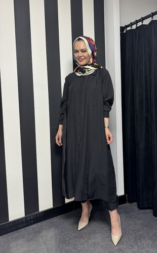 Cloche Osi İlik Detaylı Gömlek SİYAH - 4