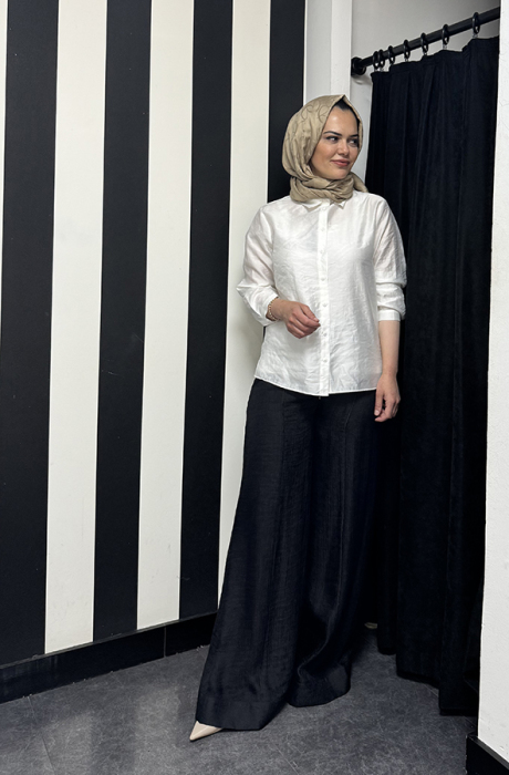 Cloche Osi Kısa Gömlek EKRU - 2