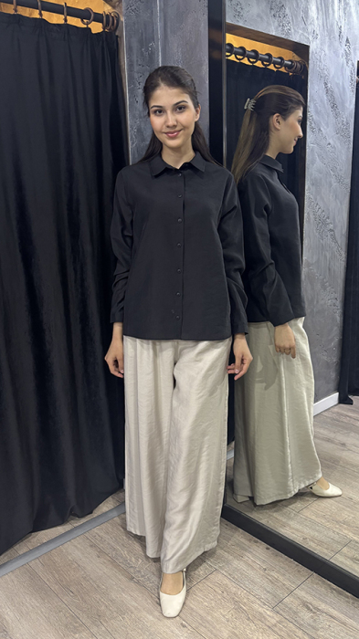 Cloche Osi Kısa Gömlek SİYAH - 3