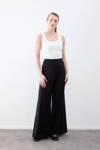 Cloche Tril Korsajlı Pantolon SİYAH - 1