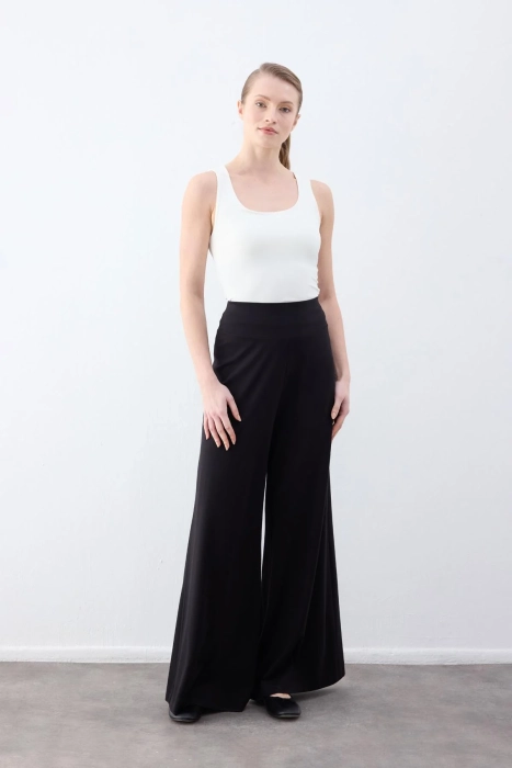 Cloche Tril Korsajlı Pantolon SİYAH - 1