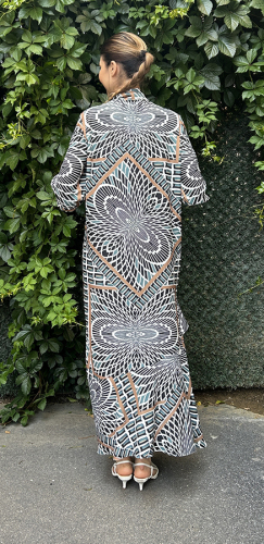 Hukka Karma Desenli Elbise Desenli - 4