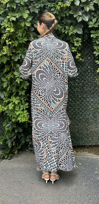 Hukka Karma Desenli Elbise Desenli - 4