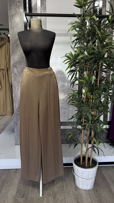 Hukka Önden Nervürlü Pantolon CAMEL - 1