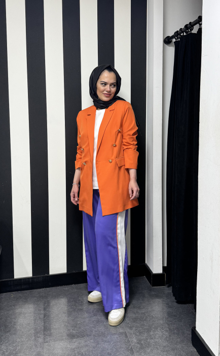 Hukka Oversize Show Up Ceket TURUNCU - 1