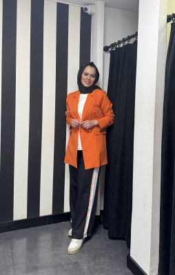 Hukka Oversize Show Up Ceket TURUNCU - 3