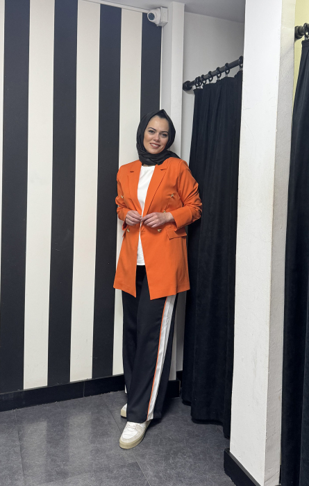 Hukka Oversize Show Up Ceket TURUNCU - 3