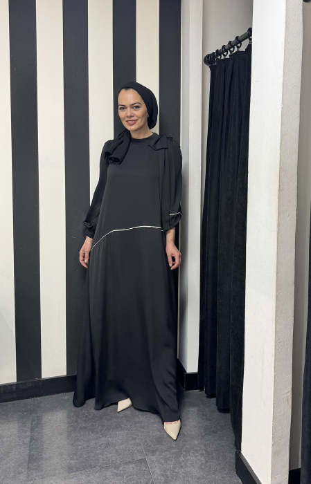Jamila Sarah Bade Elbise SİYAH - 3