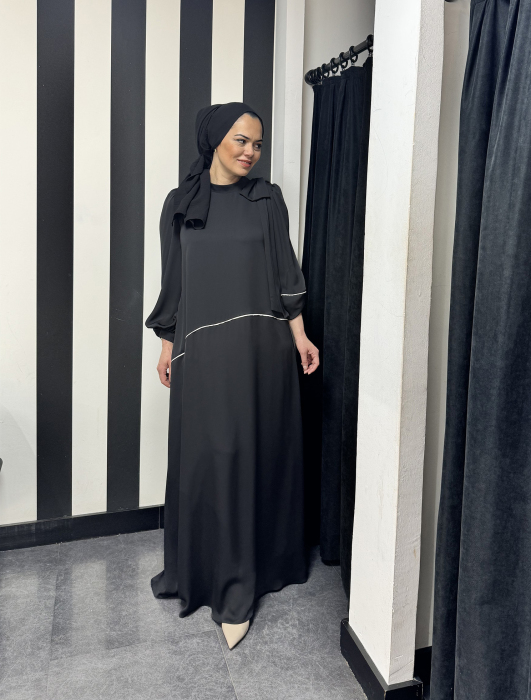 Jamila Sarah Bade Elbise SİYAH - 5
