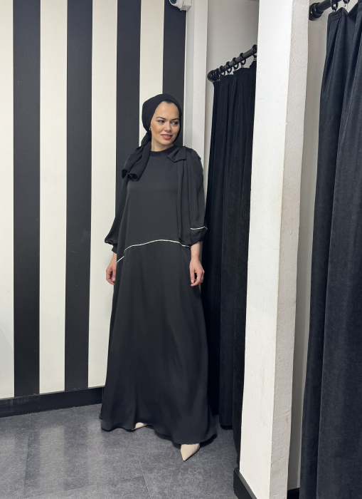Jamila Sarah Bade Elbise SİYAH - 4