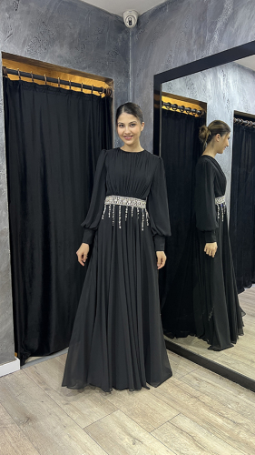 Jamila Sarah Hüsna Elbise SİYAH 
