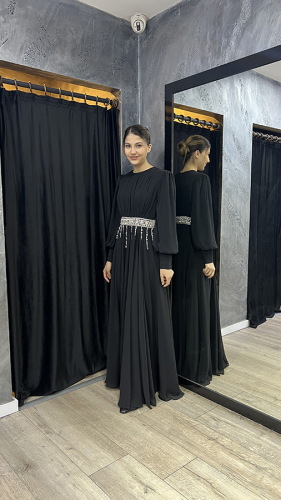 Jamila Sarah Hüsna Elbise SİYAH - 2