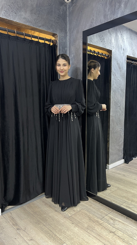 Jamila Sarah Hüsna Elbise SİYAH - 4