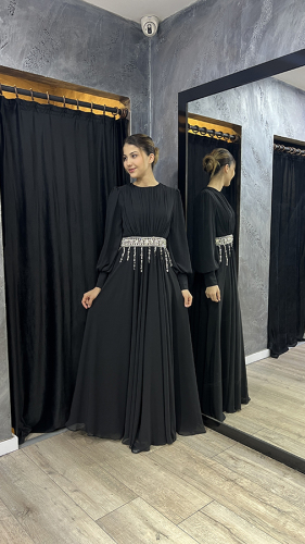 Jamila Sarah Hüsna Elbise SİYAH - 5