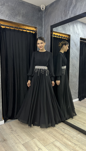 Jamila Sarah Hüsna Elbise SİYAH - 6