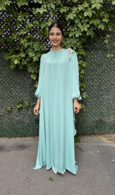Jamila Sarah Leylak Elbise Aqua - 5