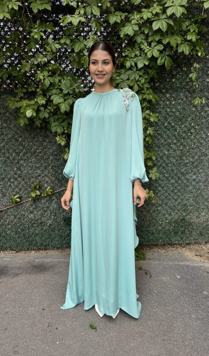 Jamila Sarah Leylak Elbise Aqua - 5