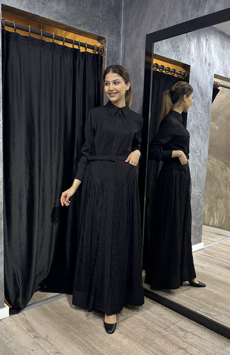 Jamila Sarah Meyra Elbise SİYAH - 2