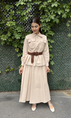 Merwish Safari Etekli Takım BEJ - 2