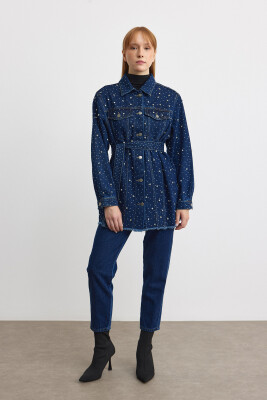 MerWish Sparkle Denim Ceket - merWISH