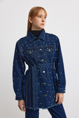 MerWish Sparkle Denim Ceket - 2