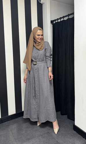 Miss Dalida Beli Kemerli Ceket ANTRASİT - 1