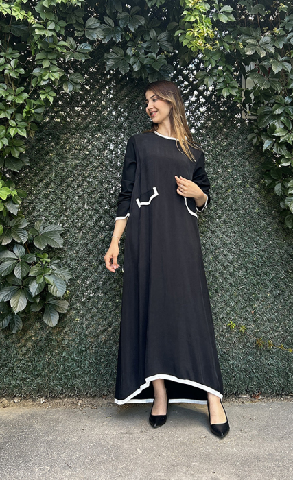 Miss Dalida Cep Kapaklı Cupra Elbise BLACK - 1