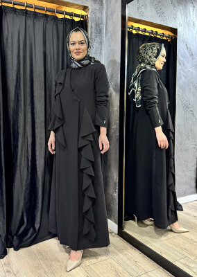 Miss Dalida Detayı Hareketli Kumaş Kap BLACK - 1