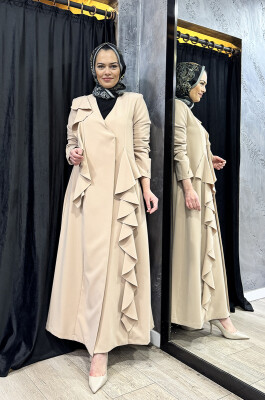 Miss Dalida Detayı Hareketli Kumaş Kap CAMEL 