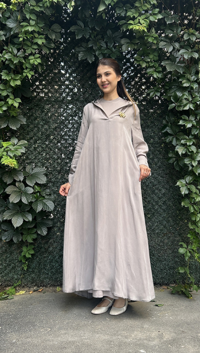 Miss Dalida Kapişon Detaylı Cupro Takım MİNK - 2