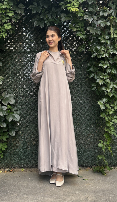 Miss Dalida Kapişon Detaylı Cupro Takım MİNK - 3