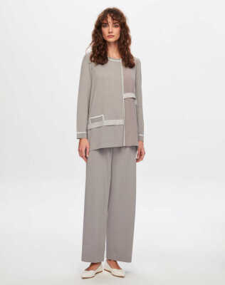 Miss Dalida Triko Cupro Tunik Dark Grey 