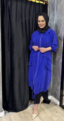 Miss Whence Kapşonlu İpek Tunik SAKS - 1