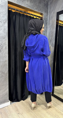 Miss Whence Kapşonlu İpek Tunik SAKS - 4