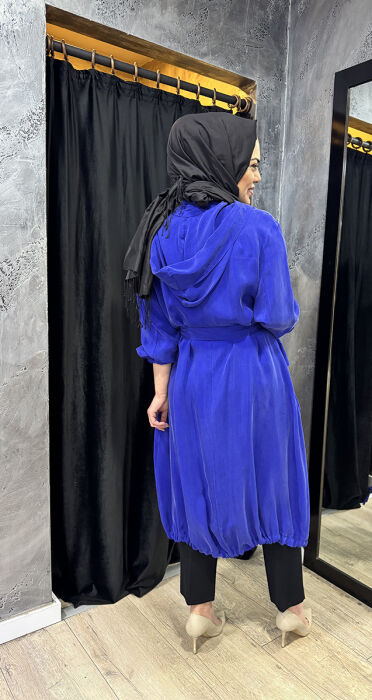 Miss Whence Kapşonlu İpek Tunik SAKS - 4