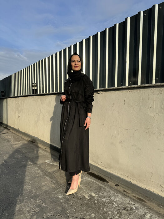 Miss Whence Süet Pardesü SİYAH - 2