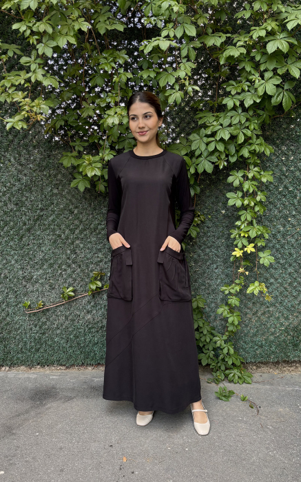 MissWhence Basic Elbise SİYAH - 1