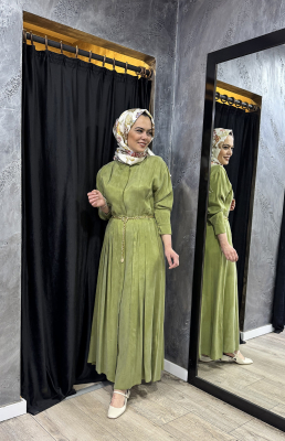NiQozza Lilia İpek Elbise YEŞİL 