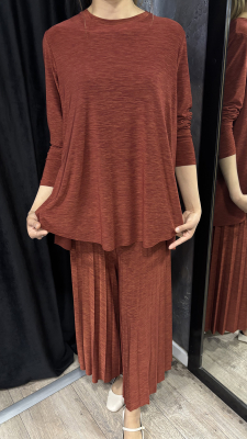 Noi Elenay Plisoley Pantolon Etek TABA - 2